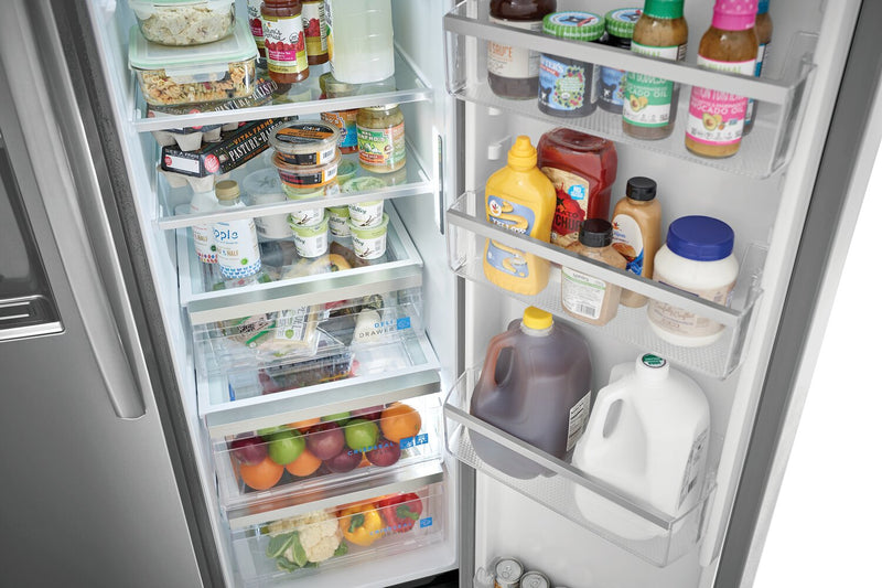 Frigidaire Gallery 36.1\" 22.3 Cu. Ft. Counter-Depth Side-by-Side Refrigerator - Smudge-Proof® Stainless Steel - GRSC2352AF