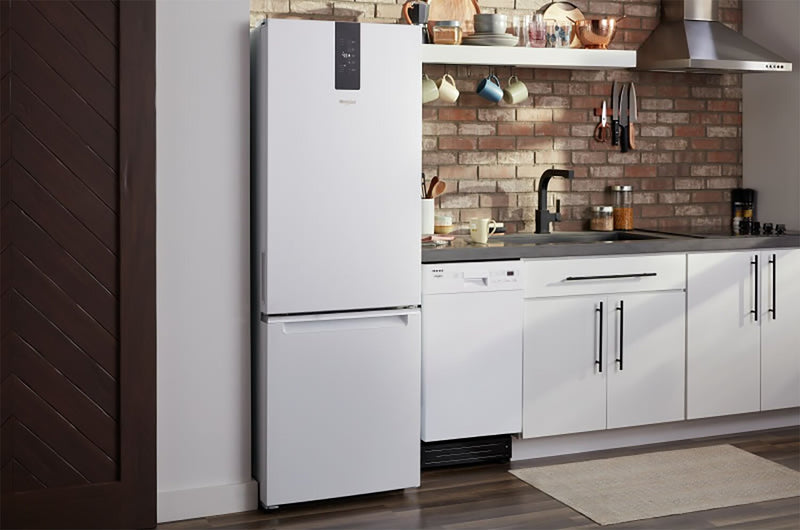 Whirlpool 24\" 12.9 Cu. Ft. Bottom-Mount Refrigerator - White - WRB533CZJW
