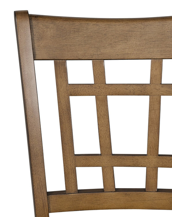 Dena Counter-Height Dining Chair with Vegan-Leather Fabric - Oak Brown