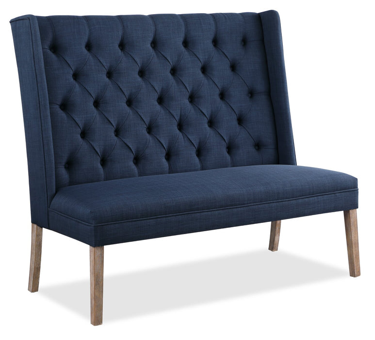 Ariel 30.5\" Wing Back Hall Bench - Blue