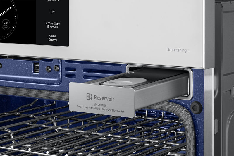 Samsung 30\" 5.1 Cu. Ft. Electric Single Wall Oven with AI Pro Cooking™ Camera and Air Sous Vide  - White - NV51CB700S12AA