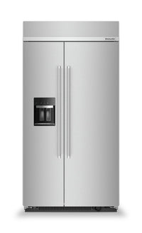 KitchenAid 25.1 Cu. Ft. Built-In Side-by-Side Refrigerator - KBSD702MSS 