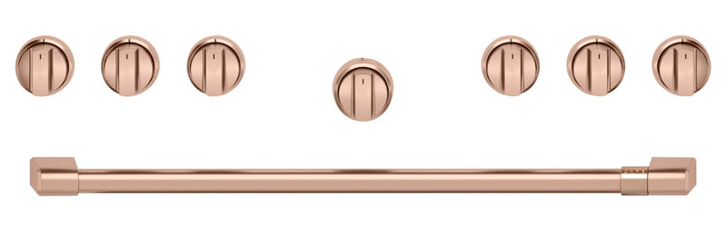 Café Handle and Knob Set for 36\" Range in Brushed Copper - CXPR6HKPTCU