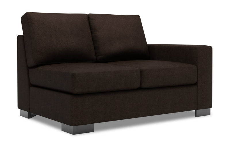 Sofa Lab Track RAF Loveseat - Luxury Chocolate