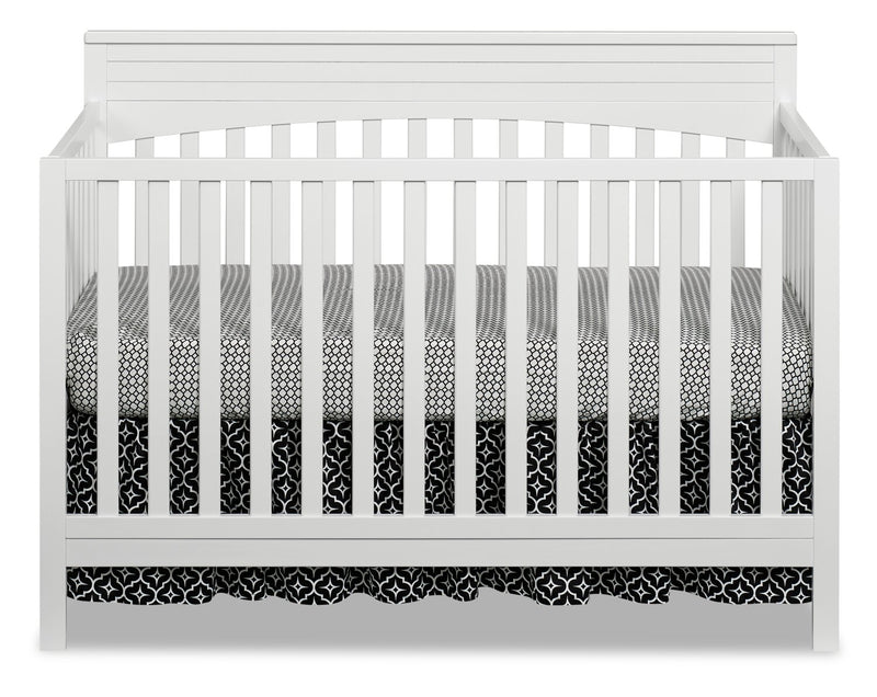 Harper 4-in-1 Convertible Crib - Snow White - Traditional style Crib in Snow White Solid Woods