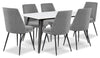 Nico 7-Piece Dining Package – White and Grey