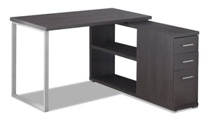 Milo L-Shaped Adjustable Desk - Grey
