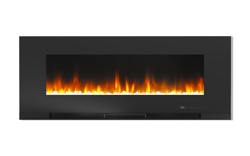 Billy 50\" Modern Wall Mounted Electric Fireplace - Black