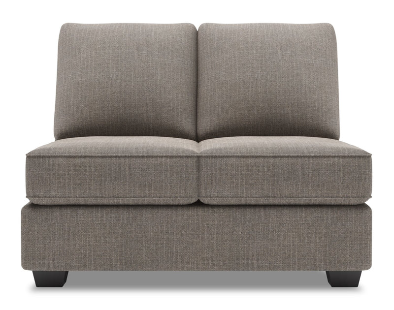Sofa Lab Roll Armless Loveseat - Luna Smoke