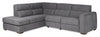 Portia 3-Piece Left-Facing Sectional with Power Recliner - Grey