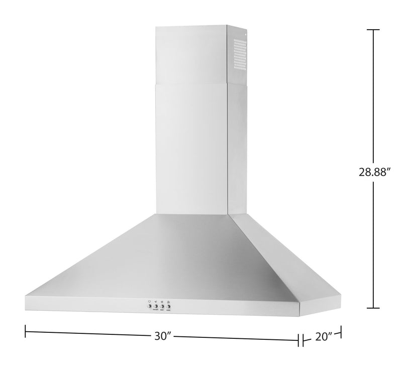 Whirlpool 30" Wall Mount Range Hood WVW53UC0LS The Brick