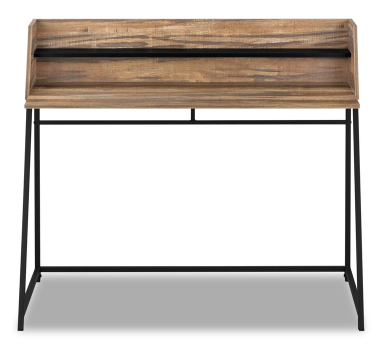 Lawson 47.25\" Office Desk with Small Hutch - Brown