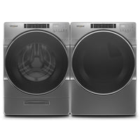 Whirlpool 5.8 Front-Load Washer and 7.4 Cu. Ft. Electric Dryer with Steam – Chrome Shadow  