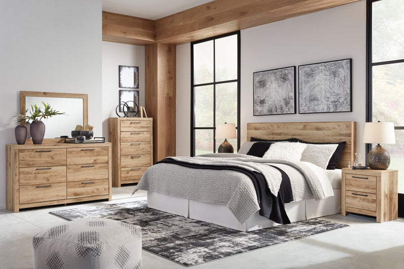 Derekson Panel Headboard, Natural - King Size
