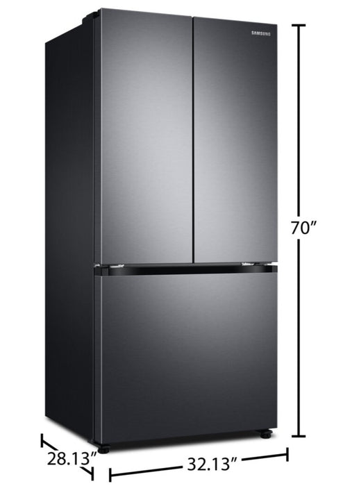 Samsung 33\" 17.5 Cu. Ft. Counter-Depth French-Door Refrigerator - Black Stainless Steel - RF18A5101SG/AA