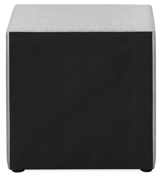 Zara Upholstered Bedside 2-Drawer Nightstand, 20.5\"W x 20.75\"H - Grey