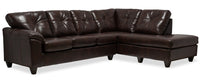 Addison 2-Piece Leath-Aire Right-Facing Sectional - Brown 