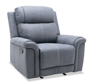 Silas Microsuede Recliner - Steel | Fauteuil inclinable Silas en microsuède - acier | SILAGYRC