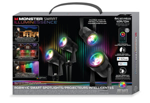 Monster Illuminessence 4-Pack Smart Indoor/Outdoor Spotlight