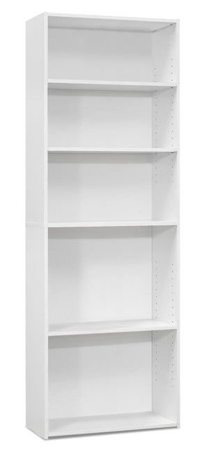 Slade 5-Shelf Bookcase - White