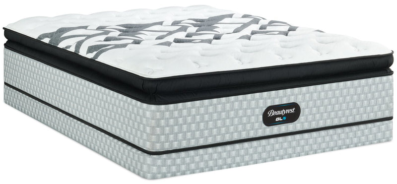 Beautyrest GL8 Euro Pillowtop Low-Profile Full Mattress Set