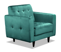 Devlin Velvet Chair - Green