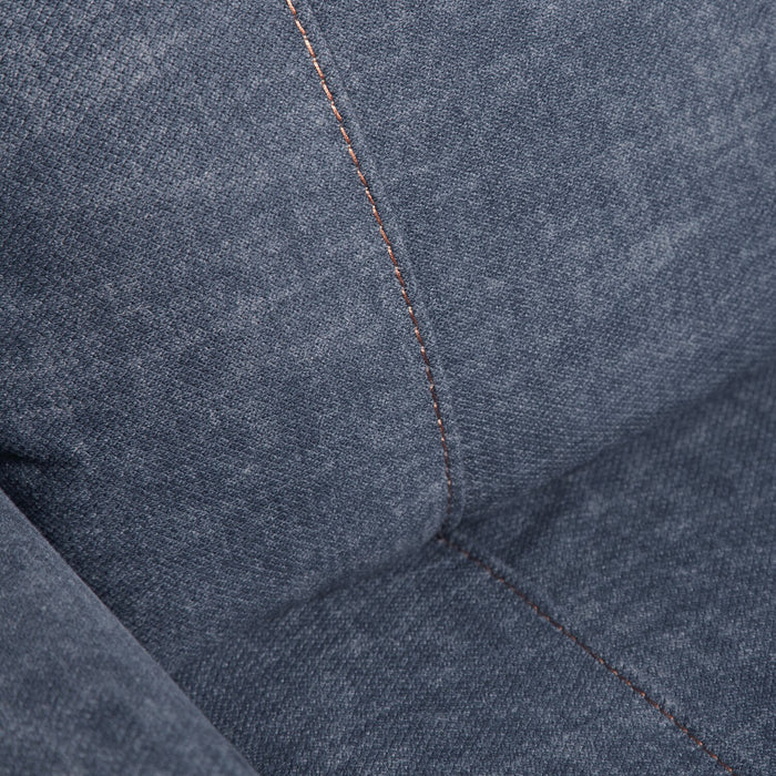 Jeffry 30.3\" Velvet Fabric Swivel Glider Reclining Chair - Indigo Blue