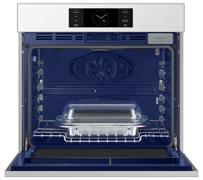 Samsung 30\" 5.1 Cu. Ft. Electric Single Wall Oven with AI Pro Cooking™ Camera and Air Sous Vide  - White - NV51CB700S12AA