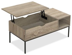 Bence Lift-Top Coffee Table - Dark Taupe