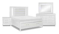 Max 6-Piece Queen Bedroom Package - White 