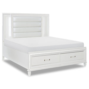 Max King Storage Bed - White | Très grand lit de rangement Max - blanc | MAX2WKBD