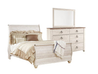 Willowton 5-Piece Sleigh Queen Bedroom Package 