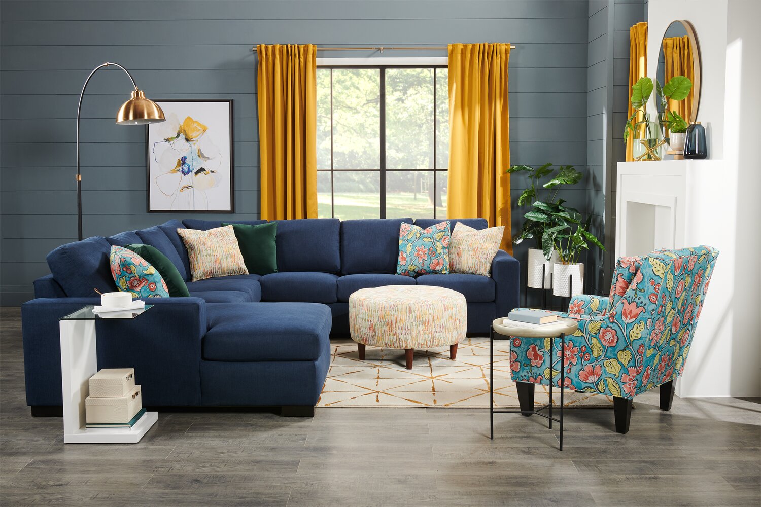 Sofa Lab Track Square Wedge - Pax Navy - The Brick