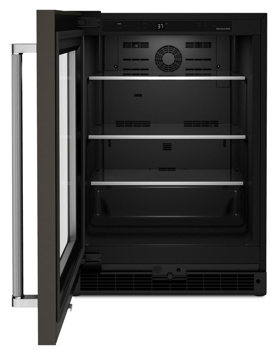 KitchenAid 24\" 5.2 Cu. Ft. Undercounter Refrigerator Refrigerator - Black Stainless Steel PrintShield™ - KURL314KBS