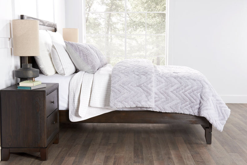 Tilda 3-Piece Full/Queen Comforter Set - Grey
