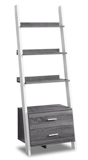Ronan Bookcase with Storage - Grey and White 