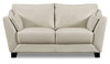 Chateau d'Ax Lusso 69\" 100% Genuine Leather Loveseat with Wood Legs - Smoke Grey