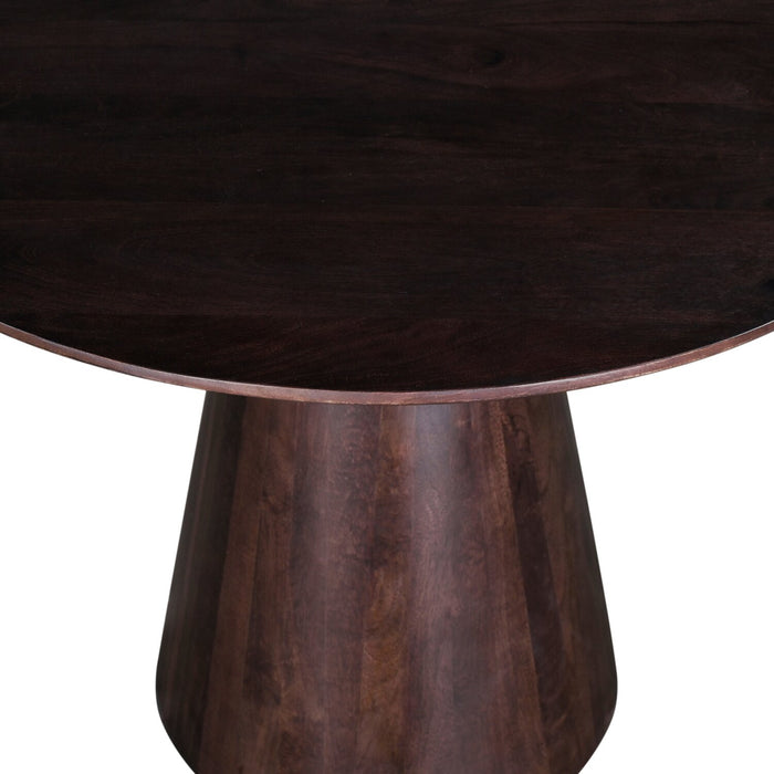 Bali Dining Table, Mango Wood, Pedestal Base, 36\"W Round - Brown