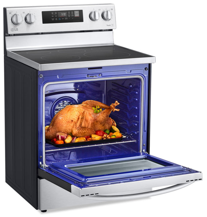 LG 6.3 Cu. Ft. Smart Electric Range with Air Fry and Fan Convection - Stainless Steel - LREL6323S