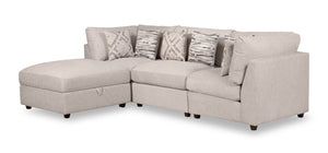 Evolve Sectional with Ottoman - Grey