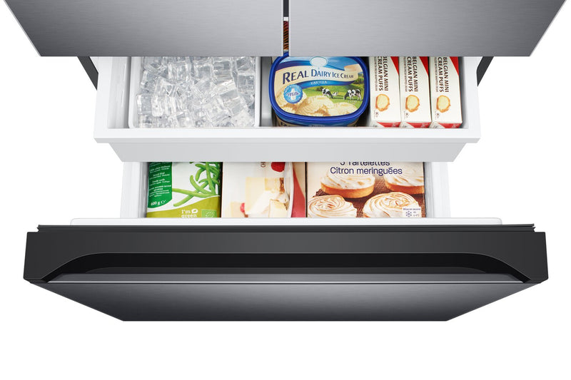 Samsung 33\" 17.5 Cu. Ft. Counter-Depth French-Door Refrigerator - Black Stainless Steel - RF18A5101SG/AA