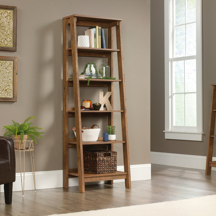 Kyree 23.54\" 5-Shelf Ladder Style Bookcase - Vintage Oak 