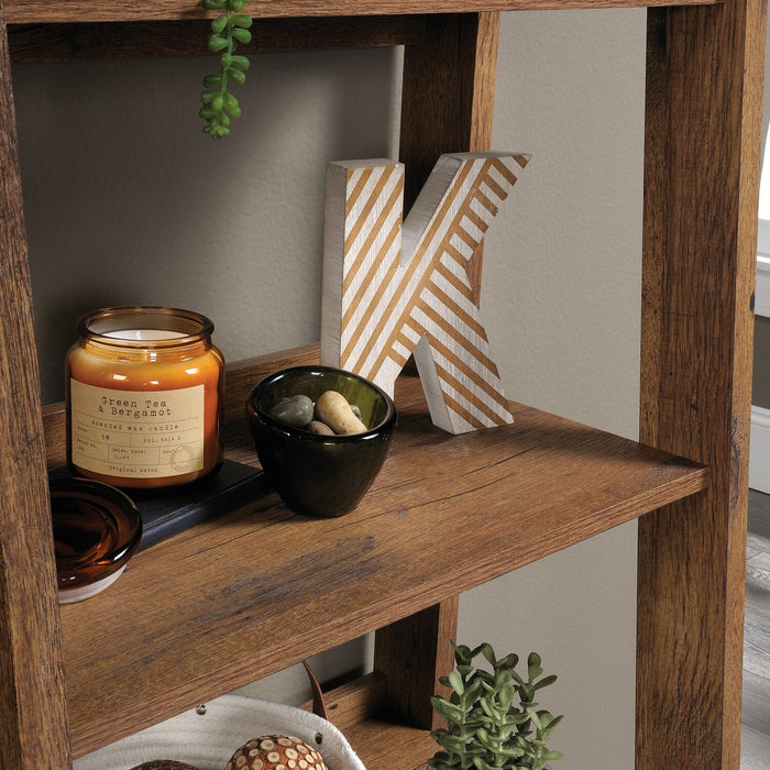 Kyree 23.54\" 5-Shelf Ladder Style Bookcase - Vintage Oak 