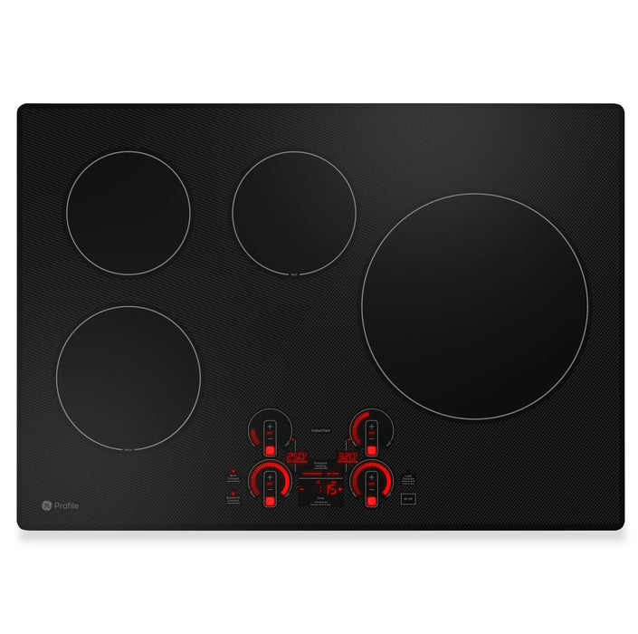 Profile 30\" 4-Element Induction Cooktop - Black - PHP7030DTBB