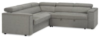Savvy 2-Piece Right-Facing Linen-Look Sleeper Sectional 
