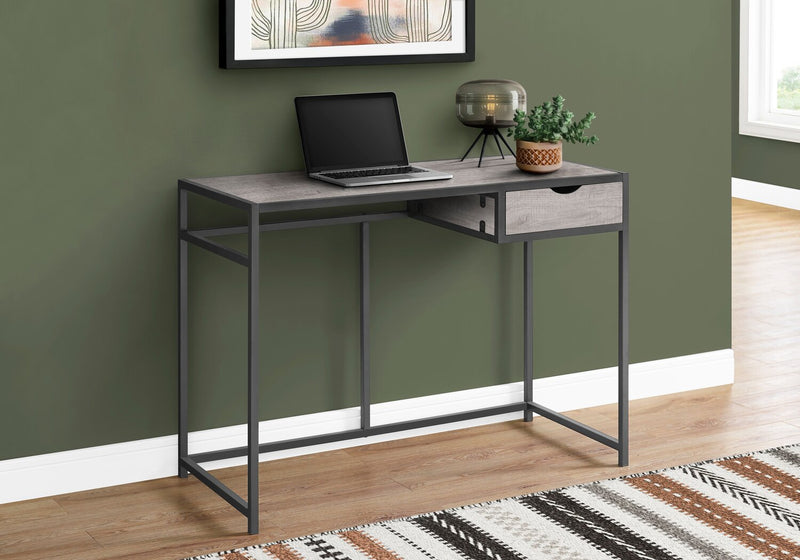 Everly 42.25\" Office Desk with Drawer - Grey