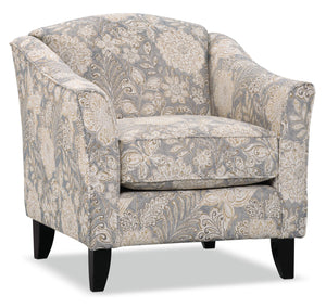 Wynn Linen-Look Fabric Accent Chair - Floral | Fauteuil d'appoint Wynn en tissu d'apparence lin - floral | WYN2LIAC