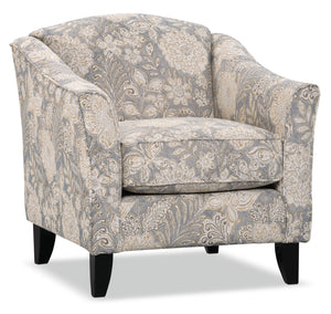 Wynn Linen-Look Fabric Accent Chair - Floral