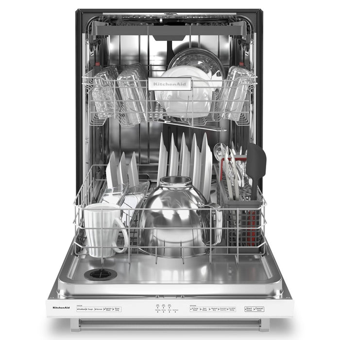 KitchenAid 24\" 39 dBA Built-In Top-Control Dishwasher with Third Rack - White - KDTE204KWH