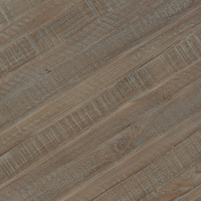 Tinley Park 22\" Traditional Round End Table with Shelf - Grey-Brown Pine with Scroll Design Base